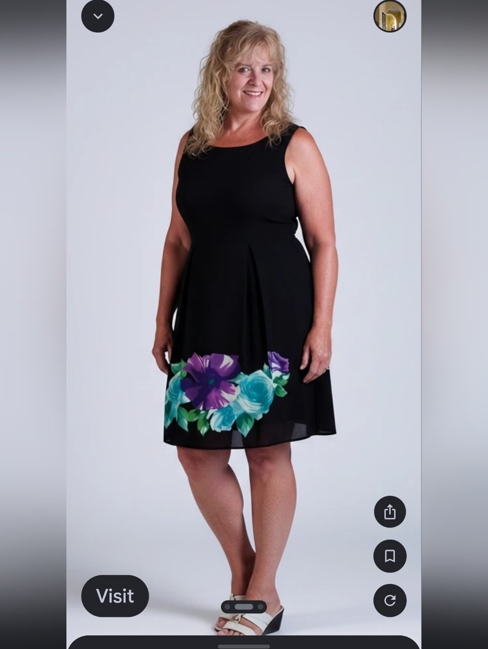 SOHO Apparel black dress with flower sleeveless ruffled bust size (8) pretty